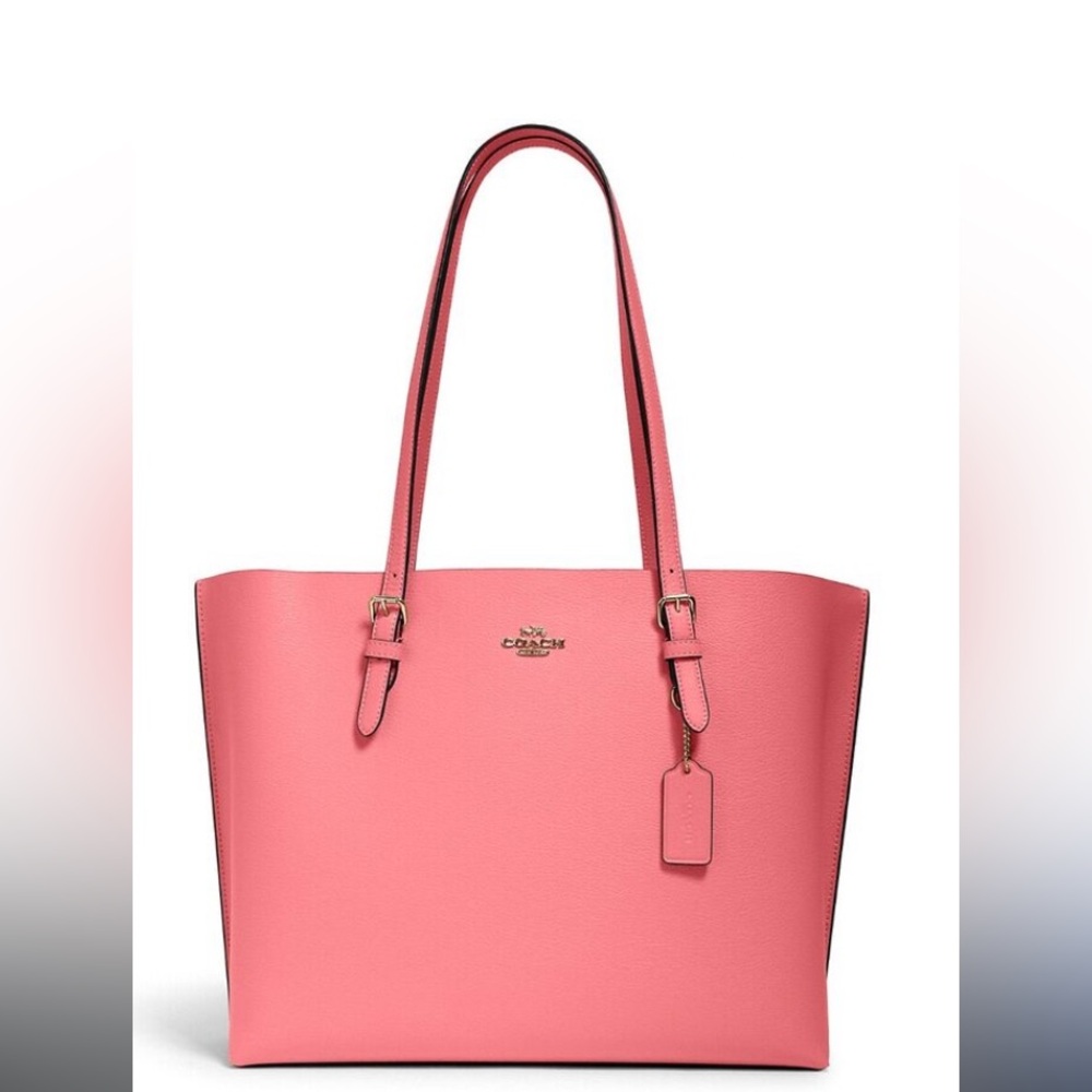 NWT $428 Coach MOLLIE Tote Pink Watermelon Color Large Shoulder Women’s Handbag